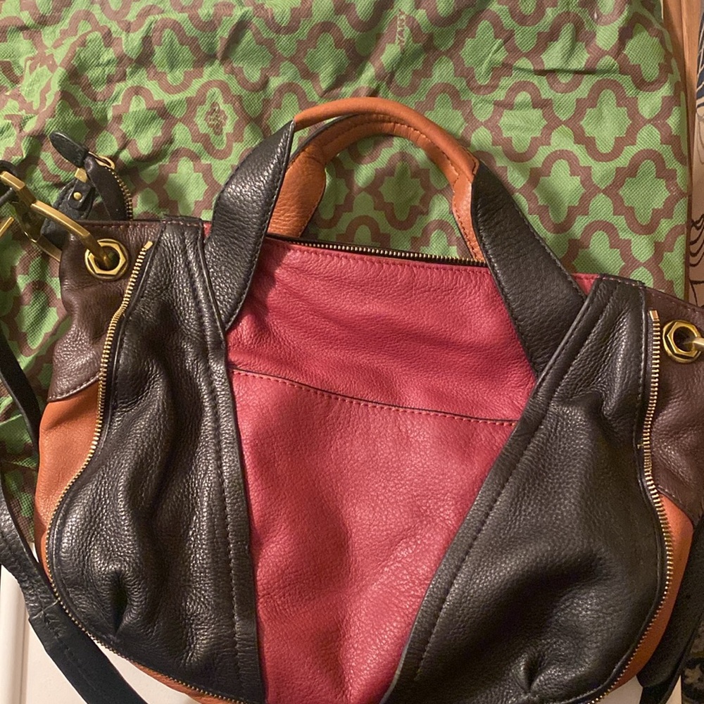 Oryany Pebbled Leather Satchel